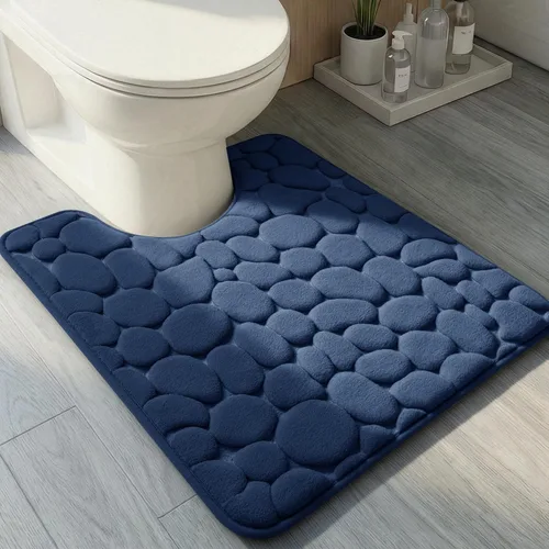 Miniatura 40 de YIHOUSE - Alfombra de espuma viscoelástica para pasillo, alfombras de baño con patrón de adoquín, superabsorbentes, alfombras de baño lavables a
