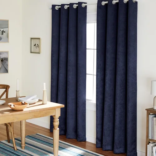 Miniatura 25 de TOWN & COUNTRY EVERYDAY - Cortinas de satén texturizado pesado sólido con lustre para interior, opacidad que oscurece la habitación, con ojales
