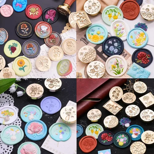 Miniatura 4 de 600 cuentas de sellado de cera, cuentas de cera de sellado negro para sello de cera, juego de cuentas de sellado de cera de oro antiguo con 6