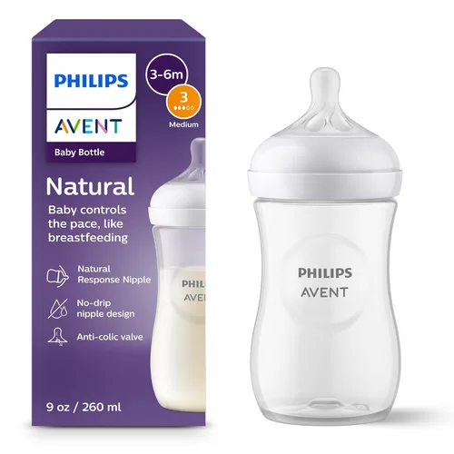 Miniatura 10 de Philips Avent - Biberón natural con boquilla de respuesta natural, rosa, 9 onzas, paquete de 4, SCY903/14