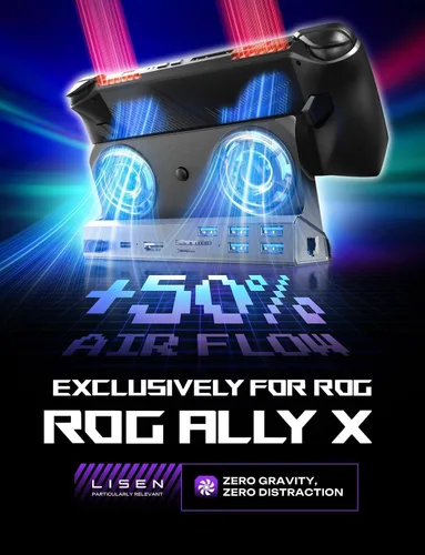 Miniatura 2 de LISEN Estación de acoplamiento 10 en 1 para Steam Deck OLED y ROG Ally X y Legion Go, ventilador de enfriamiento dual 5 puertos USB y 4K @60Hz