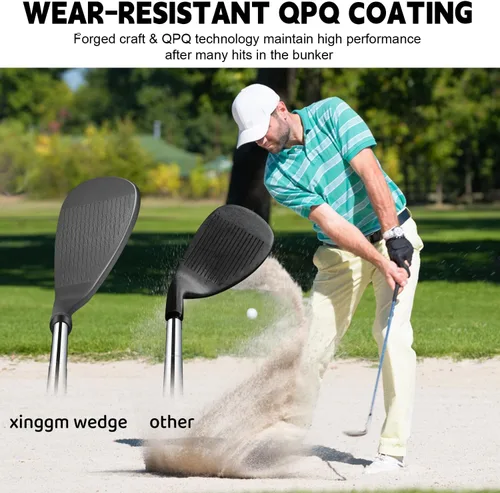 Miniatura 4 de Forged Golf Wedge Set for Men or Individual 48/50/52/54/56/58/60/68/70/72 Degree RH Gap Wedge Sand Wedge Easily Escape from Bunker,Milled Face for
