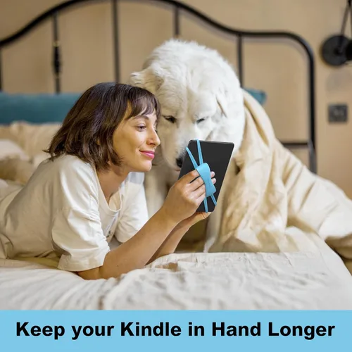 Miniatura 2 de Paquete de 2 correas de mano cómodas para Kindle y tabletas, accesorios Kindle para leer en la cama, soporte de agarre seguro y ligero