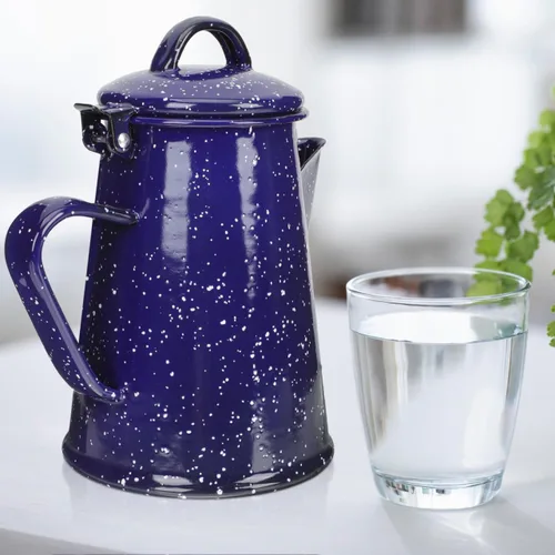 Miniatura 9 de MAGICLULU Hervidor de té esmaltado, cafetera de calentamiento de agua con mango antiquemaduras y boquilla fina, para hogar, dormitorio, oficina