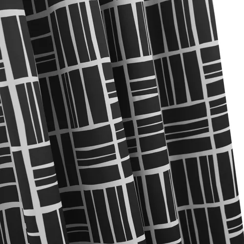 Miniatura 4 de Deconovo Paneles de cortina opacas con estampado de moda para sala de estar, 52 pulgadas de ancho x 95 pulgadas de largo, color negro