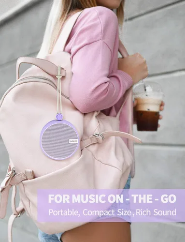 Miniatura 4 de Altavoz portátil INSMY IPX7 resistente al agua con Bluetooth, inalámbrico, para exteriores y la ducha, con sonido de alta definición, tarjeta TF