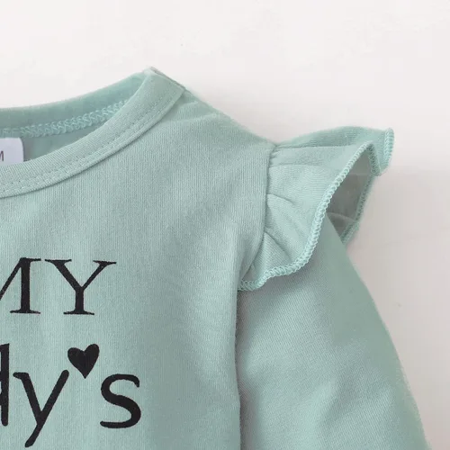 Miniatura 69 de SUNNY PIGGY Ropa para bebé recién nacida, con volantes, mameluco de algodón floral, conjunto de pantalones de algodón para niñas