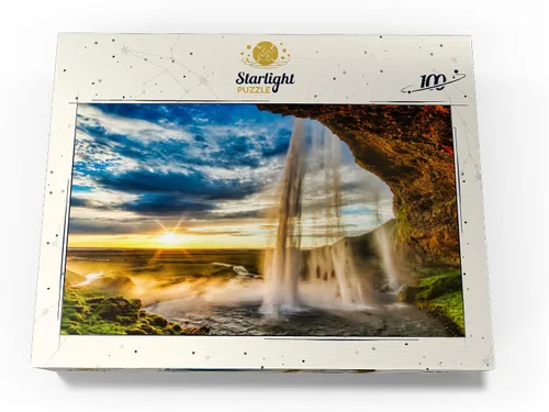 Miniatura 4 de MyPuzzle Seljalandsfoss Waterfall At Sunset Iceland - Rompecabezas prémium de 100 piezas para adultos