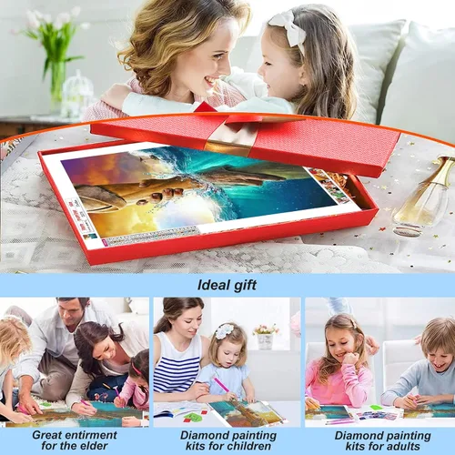 Miniatura 4 de Acudotr Kits de pintura de diamantes para adultos, kits de arte de diamantes 5D para principiantes, kits de pintura de diamantes de taladro completo