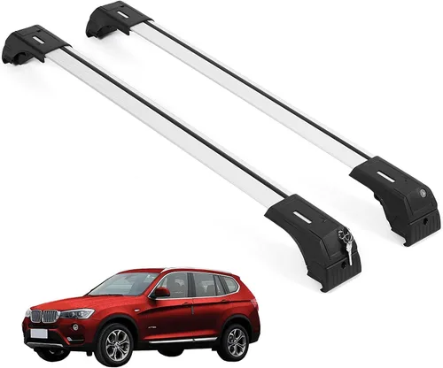 ERKUL Barras transversales para portaequipajes de techo para BMW X3 F25 2011-2017 | Barras transversales de aluminio con bloqueo antirrobo para
