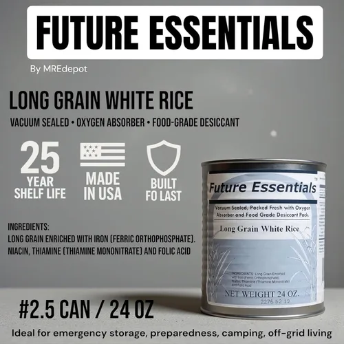 Miniatura 8 de Future Essentials Arroz blanco de grano largo – Arroz blanco crudo cultivado en Estados Unidos con vida útil de 25 años – Alimento de emergencia