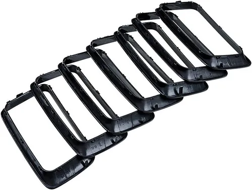 Miniatura 4 de 7 piezas de cubierta de rejilla frontal negra brillante compatible con modelos Jeep Grand Cherokee 2014-2016