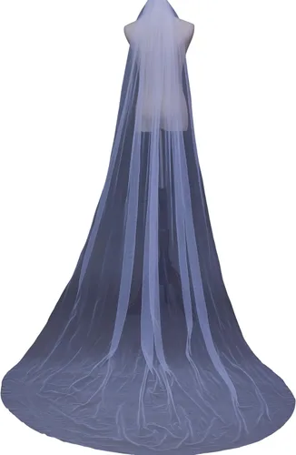 Pefantal Elegante velo de novia largo suave de 118 pulgadas con peine velo de alta calidad para vestidos de novia de una sola capa