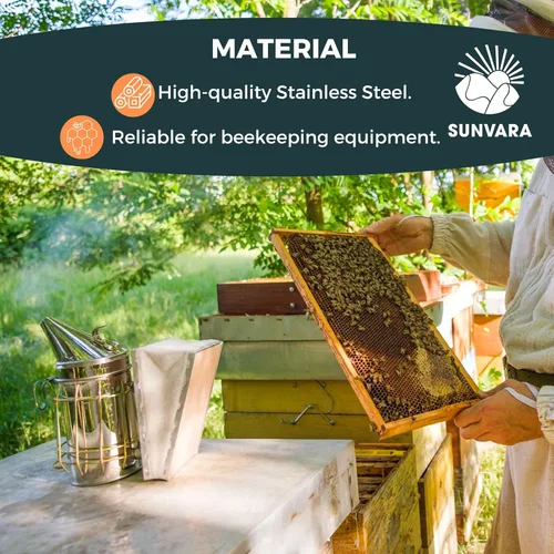 Miniatura 4 de SunVara Escudo térmico de acero inoxidable para ahumador de abejas de alto nivel 11