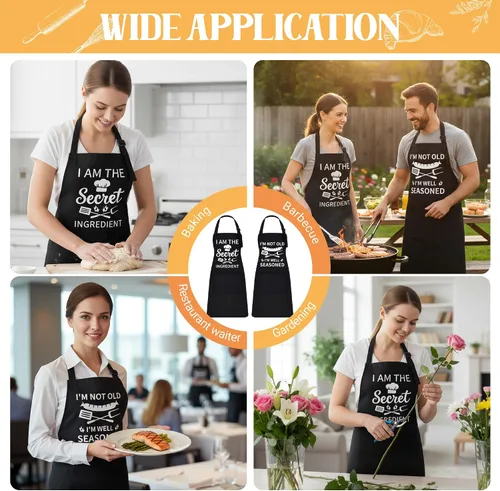 Miniatura 6 de Defresit Funny Baking Aprons Set for Women Men, Kitchen Baking Supplies