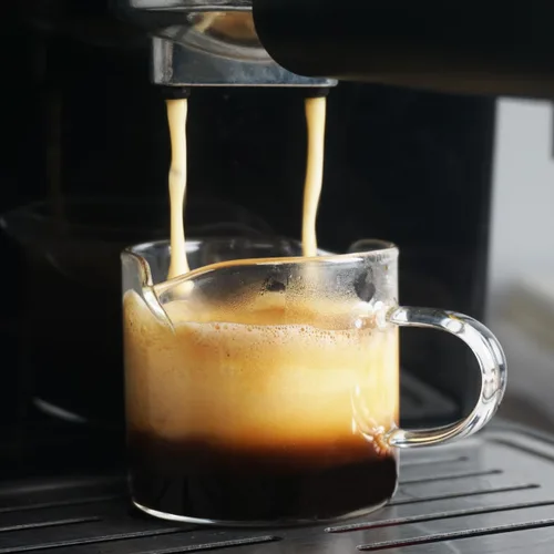 Miniatura 2 de BCnmviku Vasos de Chupito Piezas de Espresso Boquillas Dobles Taza de Leche Vidrio Transparente (Vidrio Transparente-1 Paquete)