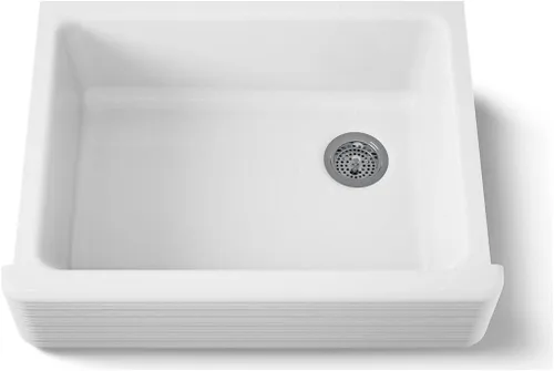 Miniatura 61 de KOHLER Whitehaven® K-6427-42 - Fregadero de cocina empotrado de 35-3/4 pulgadas, autorecortable, Smart Divide, Grande/Mediano con Delantal alto