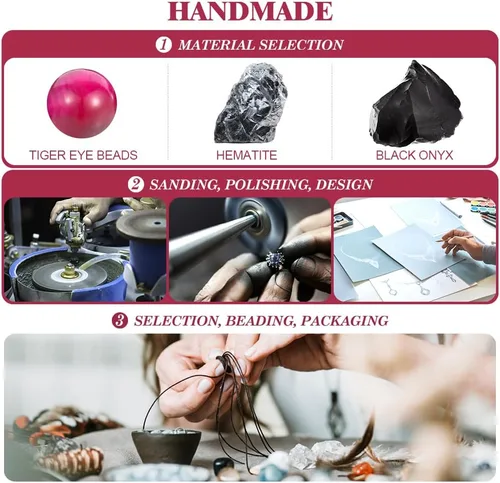 Miniatura 24 de Triple Protection Bracelet - for Protect & Balance - Energy Crystal Handmade Bracelets for Men Women