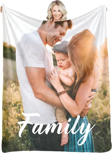 Miniatura 42 de Manta personalizada con fotos y texto para mamá, papá, bebé, familia, amigos, manta personalizada para cumpleaños, Navidad, para mujeres, hermana
