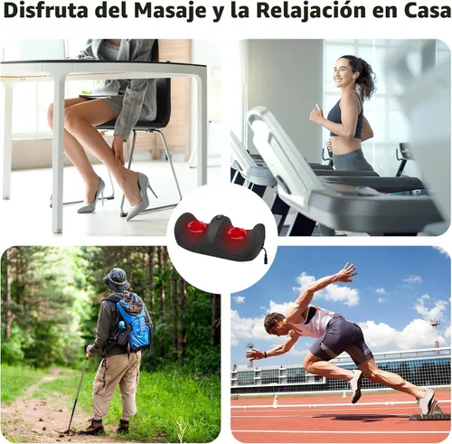 Miniatura 7 de Medcursor - Masajeador de pies Shiatsu con calor Masajeador de pies y pantorrillas con rodillo de masaje, masaje profundo para fascitis plantar