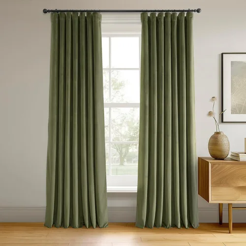 Miniatura 64 de HPD Half Price Drapes Cortinas Opacas Térmicas de Terciopelo Signature para Sala de Estar de 63 Pulgadas de Largo (1 Panel) con Bolsillo para Barra