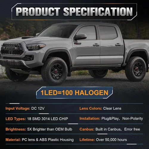 Miniatura 4 de Kit de iluminación LED azul hielo para camión, 2 unidades, para cajuela de automóvil, compatible con Toyota Tacoma 2020 2021 2022 2023