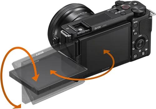 Miniatura 7 de Sony ZV-E10 - Cámara sin espejo con lente de 0.630-1.969 in + memoria de 64 GB + funda, cápsula de agarre estable + filtros + 2 baterías + más