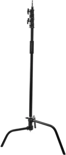 Miniatura 6 de Flashpoint Kit de soporte de luz C de 10.5 pies sobre base de tortuga con columna elevadora cargada por resorte de dos niveles, brazo de agarre