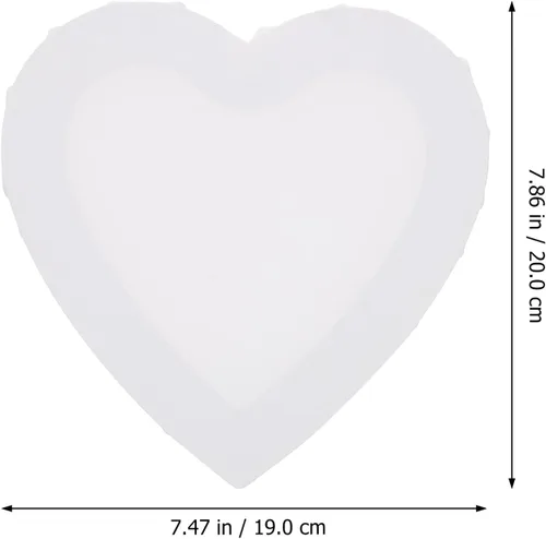 Miniatura 6 de Wakauto Pintura blanca Juego de pintura blanca Juego de pintura lienzo en forma de corazón Dibujo en blanco Tableros de lienzo estirado