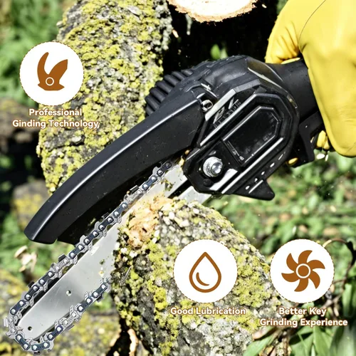 Miniatura 6 de 12 cadenas de repuesto para motosierra eléctrica portátil inalámbrica, de 6 pulgadas, cadena de sierra guía para mini motosierras para cortar ramas
