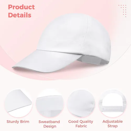 Miniatura 4 de B bangcool DIY Kids Baseball Caps Sombreros - Blanco DIY Pintura Creativa Poliéster Sun Hat Sports Cap para niños
