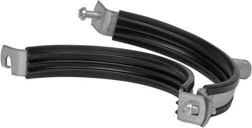 Miniatura 8 de Colgador de tubo galvanizado de 3 pulgadas con goma - Abrazadera de montaje de conducto - Soportes de tubo de PVC - Abrazaderas de tubo de metal