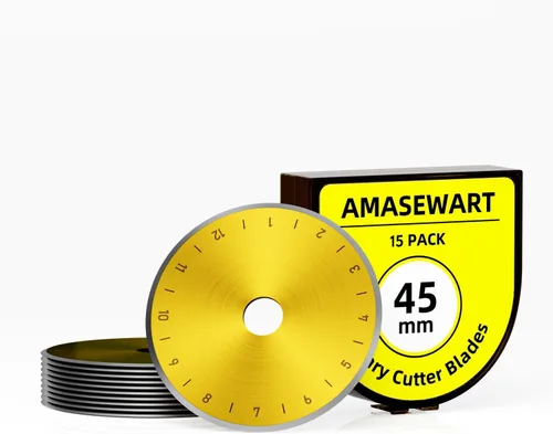 Miniatura 7 de Cuchillas de cortador giratorio de 45 mm para Fiskars Olfa, cuchillas giratorias de repuesto para tela, acolchado, costura y manualidades