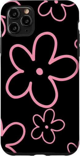 Miniatura 13 de Pink Black Flower Retro Modern Boho Floral Aesthetics Case for iPhone 17