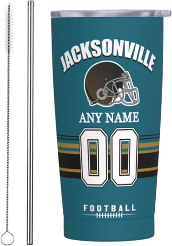 Miniatura 30 de Vaso Arizona personalizado, vaso con nombre y número personalizados, taza de café de viaje de acero inoxidable que mantiene las bebidas frías