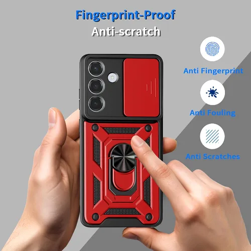 Miniatura 6 de Ysnzaq for Samsung Galaxy S26 Case, Built in Sliding Camera Lens Cover & Ring Holder Stand, Military Grade Shockproof Protective Phone Case for