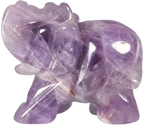 Miniatura 13 de Nupuyai Estatua de elefante de cristal curativo tallada a mano, escultura de bolsillo, escultura para manualidades, decoración de manualidades, 1.5
