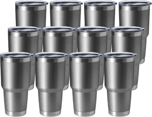 Miniatura 18 de Hasle Outfitters - Vaso de acero inoxidable de 30 onzas, taza de viaje con aislamiento al vacío de doble pared, taza de café aislada duradera, juego