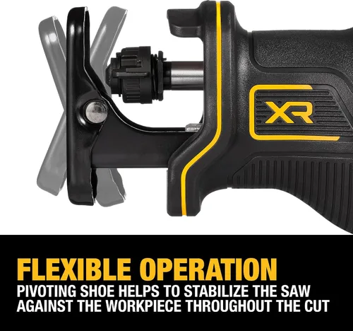 Miniatura 4 de DEWALT Sierra recíproca MAX* de 20 V, inalámbrica, disparador variable de 2 dedos, abrazadera de hoja sin llave, solo herramienta (DCS382B)