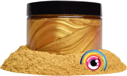 Miniatura 4 de Pigmentos Eye Candy Oro Mica en Polvo Premium - Kin Gold (25gr) - para Epoxi, Resina, Jabón, Pintura, Carpintería, Vaciado de Acrílico, Bombas