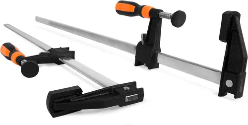 Miniatura 8 de WEN 10206F2 Abrazaderas de barra de acero de ajuste rápido de 6 pulgadas con garganta de 2.5 pulgadas y mango de microajuste, paquete de dos