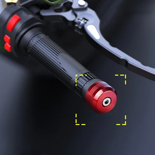 Miniatura 8 de 2 extremos para manillar de motocicleta, tapas deslizantes de barra de mango de 0.866 in, tapones de peso, tapones de aluminio para extremo de Rojo