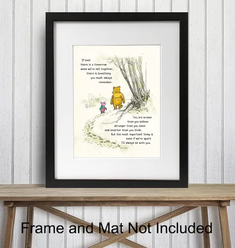 Miniatura 3 de Arte de pared de Winnie - Decoración para habitación de niños de Pooh - Niños - Dormitorio para niñas pequeñas - Arte para guardería de bebés