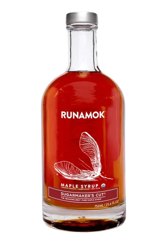 Jarabe de arce Runamok orgánico corte del azucarero - Jarabe de arce Vermont de grado A, color ámbar, sabor rico | Jarabe de arce puro y 100%