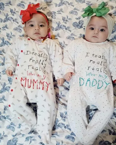 Miniatura 3 de KuKitty Mameluco con estampado de letras para bebés y niñas