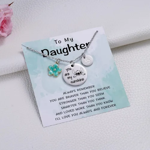 Miniatura 3 de MIXJOY Collar y tarjeta de felicitación con texto en inglés "You are My Sunshine", regalo de Navidad para niñas pequeñas, sobrina, hija, nieta