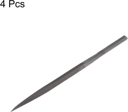 Miniatura 3 de HARFINGTON Juego de limas triangulares neumáticas de 0.197 in x 3.150 in de acero endurecido con dientes de corte grueso Herramientas de mano