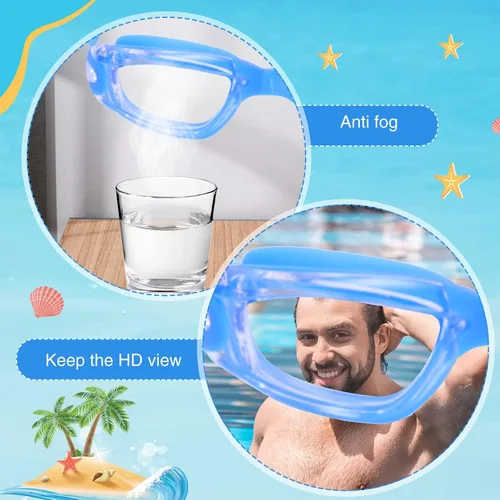 Miniatura 3 de Fabbay 8 gafas de natación sin fugas para niños y adultos, protección UV, gafas de natación impermeables con clip para la nariz