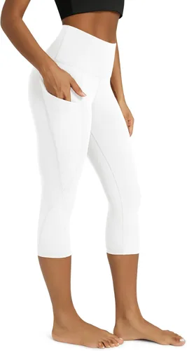 Miniatura 126 de ODODOS - Leggings capri de cintura alta para mujer con bolsillos, control de abdomen, no se transparentan, para entrenamiento atlético, running