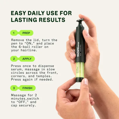 Miniatura 5 de Scandinavian Biolabs Bio-Pilixin® Hair Booster (Unisex) Fórmula de activación de la línea capilar de exosoma con aplicador masajeador de bola